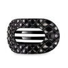 Teleties - Flat Round Hair Clip - Jet Black Quilted - Large - Findlay Rowe Designs