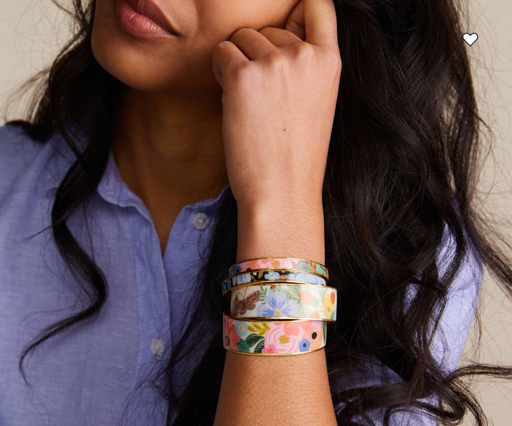 Garden Party Blue Skinny Cuff