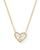 Kendra Scott - Necklace - Ari Heart Letter - Gold Short Pendant