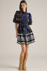 Entro - Dress - Mini Shirt Collar Ruffle Hem - Navy - Findlay Rowe Designs