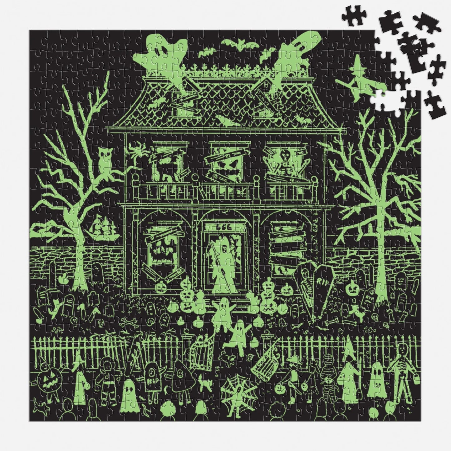 Puzzle - Storrings Haunted House Glow in Dark - 500pc - Findlay Rowe Designs