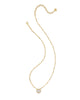 Kendra Scott - Necklace - Bella Short Pendant Necklace Gold White CZ