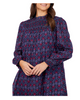 Bennington Smocked Dress - Navy Block Print - Findlay Rowe Designs