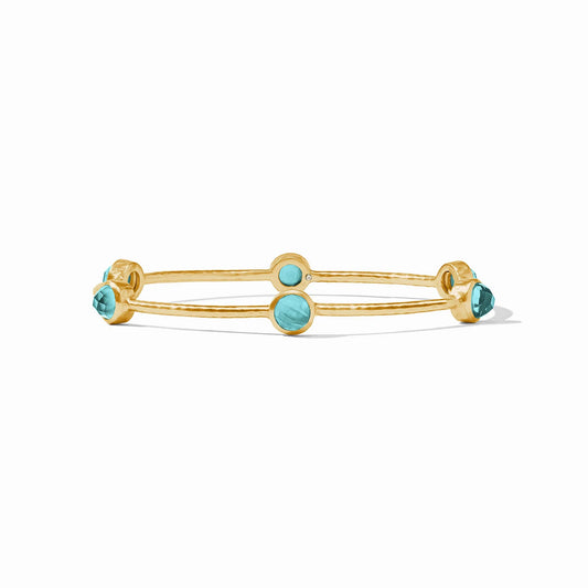 Julie Vos - Milano Luxe Bangle - Iridescent Bahamian Blue - Medium - Findlay Rowe Designs
