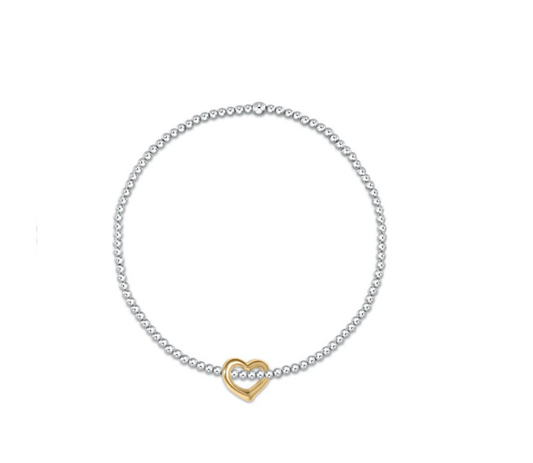 Enewton - Sterling 2.5 Bead Bracelet with Love Gold Charm - Findlay Rowe Designs