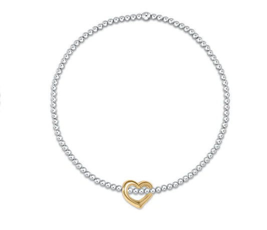 Enewton- Sterling 2.5 Bead Bracelet with Love Gold Charm