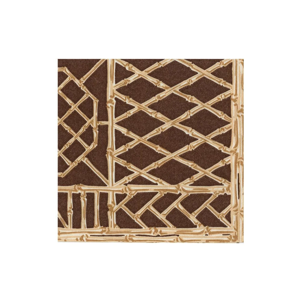 Caspari - Cocktail Napkins - Bamboo Screen Chestnut - Findlay Rowe Designs