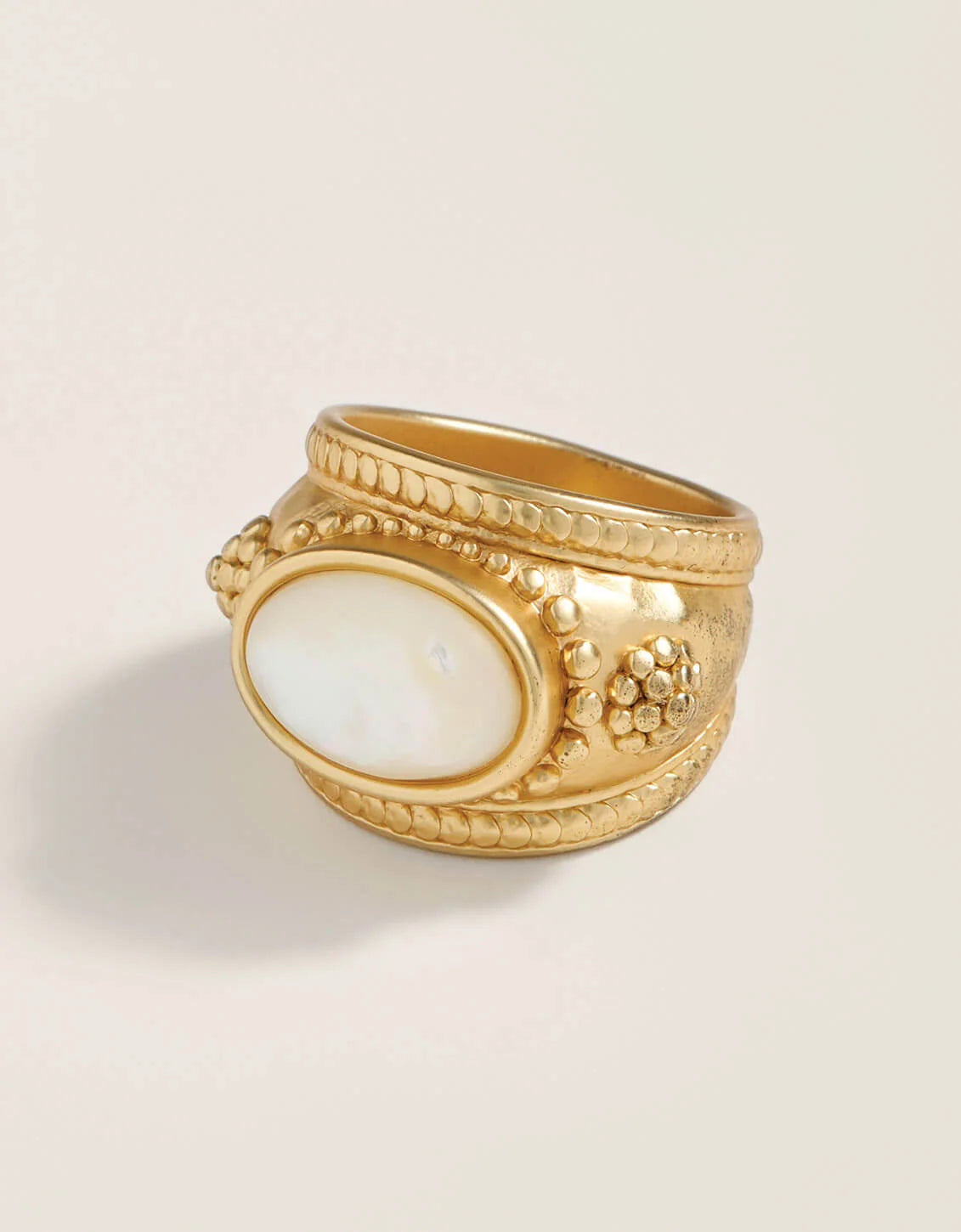 Spartina - Ring - Mercer House Embellished - Size 8 - Mother of Pearl