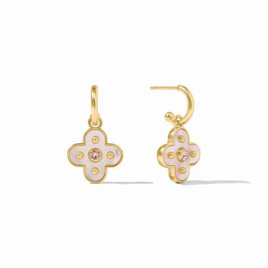 Julie Vos - Earring - Colette Hoop & Charm - Champagne - Findlay Rowe Designs