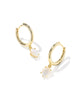 Kendra Scott - Earrings - Cailin Single Stone Huggie - Gold Ivory Mother Of Pearl - Findlay Rowe Designs