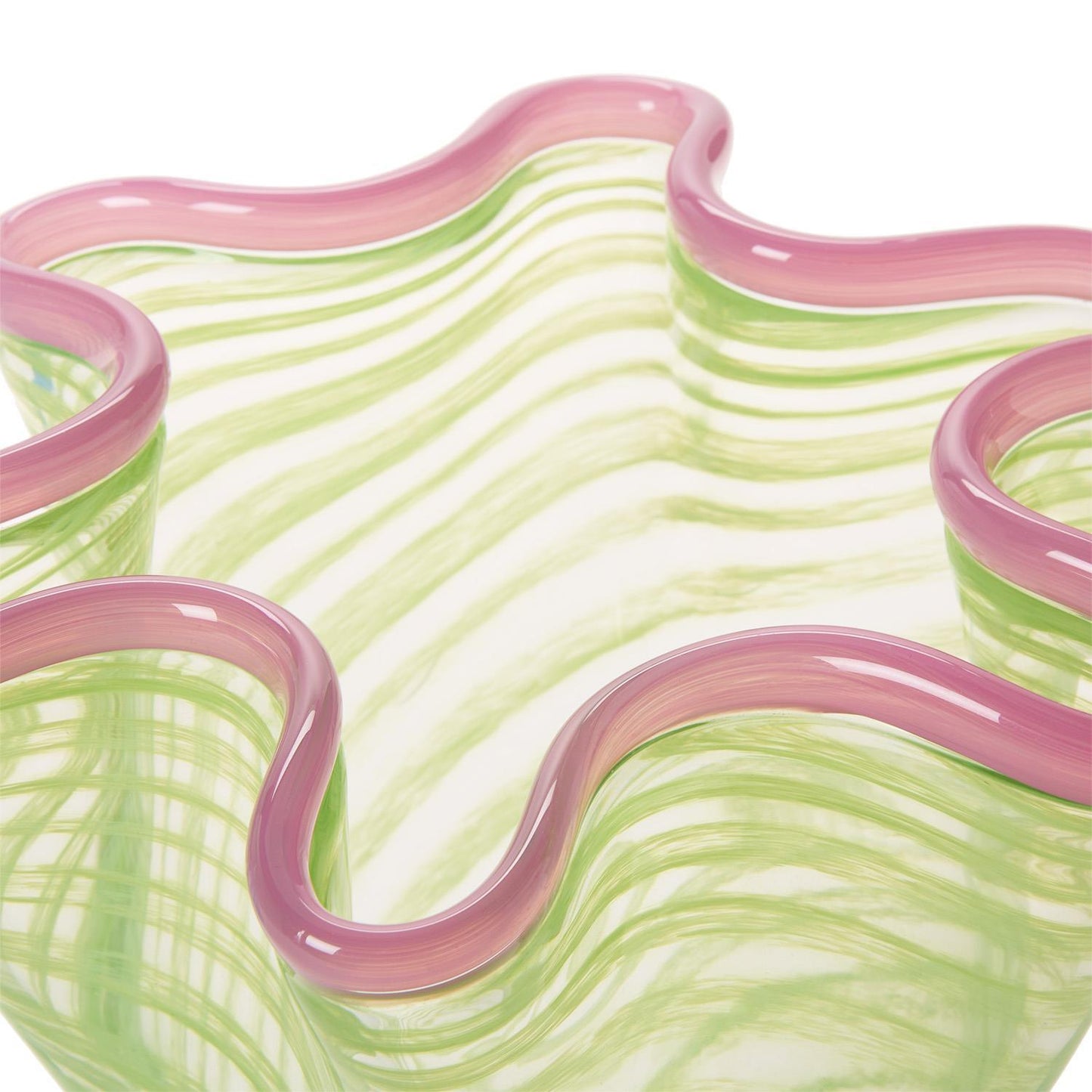 Vase - Rialto Swirl Flare - Hand-Blown Glass - Medium