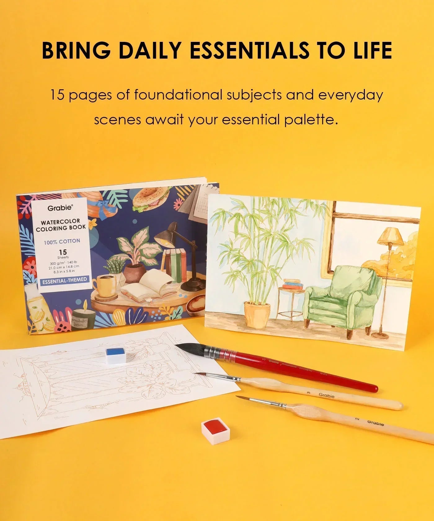 Grabie - Watercolor Coloring Club Box - Essential Themed - Findlay Rowe Designs