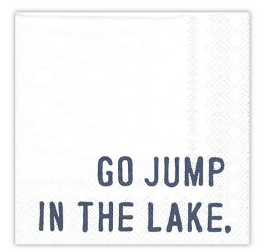 Go Jump in the Lake Cocktail Napkin