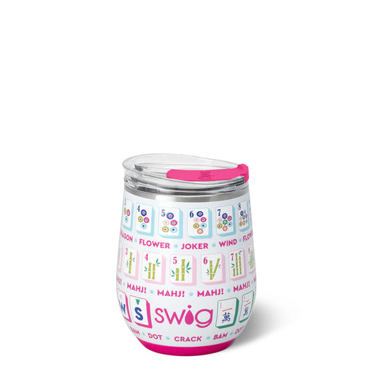 Swig - Stemless Wine  12oz - Mahjong