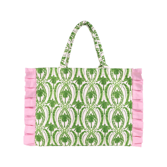 Lilly Pulitzer - Ruffle Tote - Textured Palm Stripe