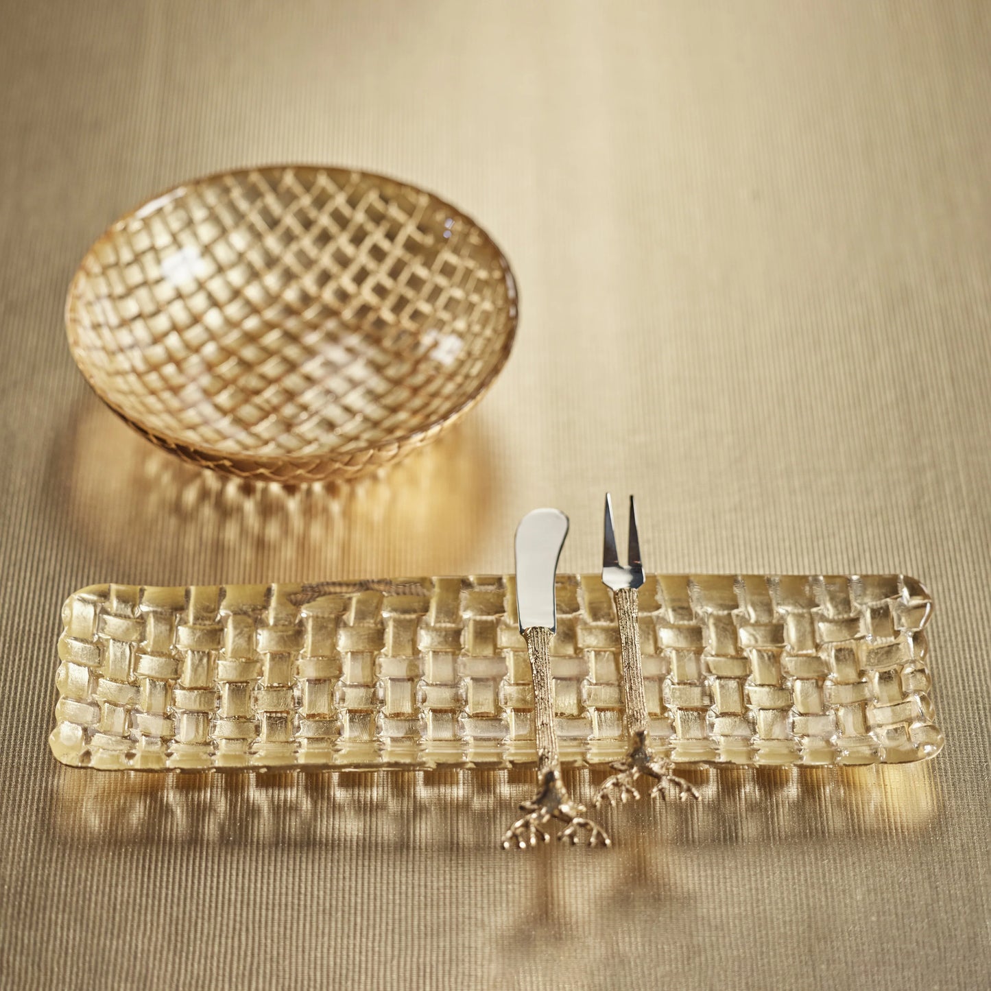 Zodax - Braided Glass Bowl - Gold - Findlay Rowe Designs