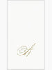 Caspari - Guest Towel Napkin - White Pearl-Paper Linen Napkin - Monogram - Findlay Rowe Designs