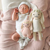 Cuddle+Kind - Baby Bunny - Rose With Ivory Floral - Findlay Rowe Designs