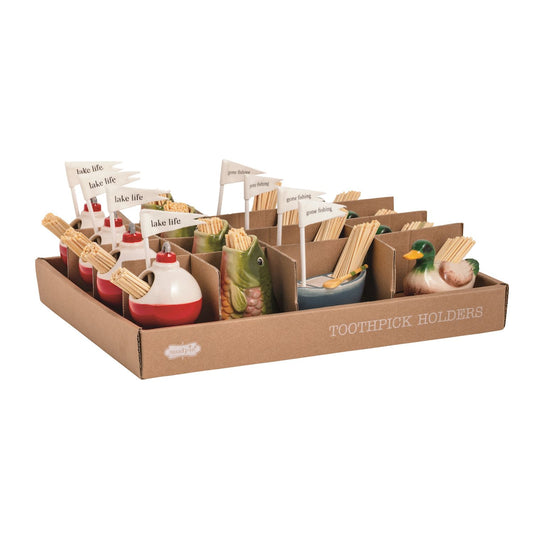Mud Pie - Toothpick Holder - Fishing - Findlay Rowe Designs