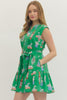 Entro - Dress - Mini - Cap Sleeve Vintage  Inspired - Green - Findlay Rowe Designs