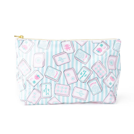 8 Oak Lane - Cosmetic Case - Clear Coated Pouch Mahjong Stripe - Findlay Rowe Designs
