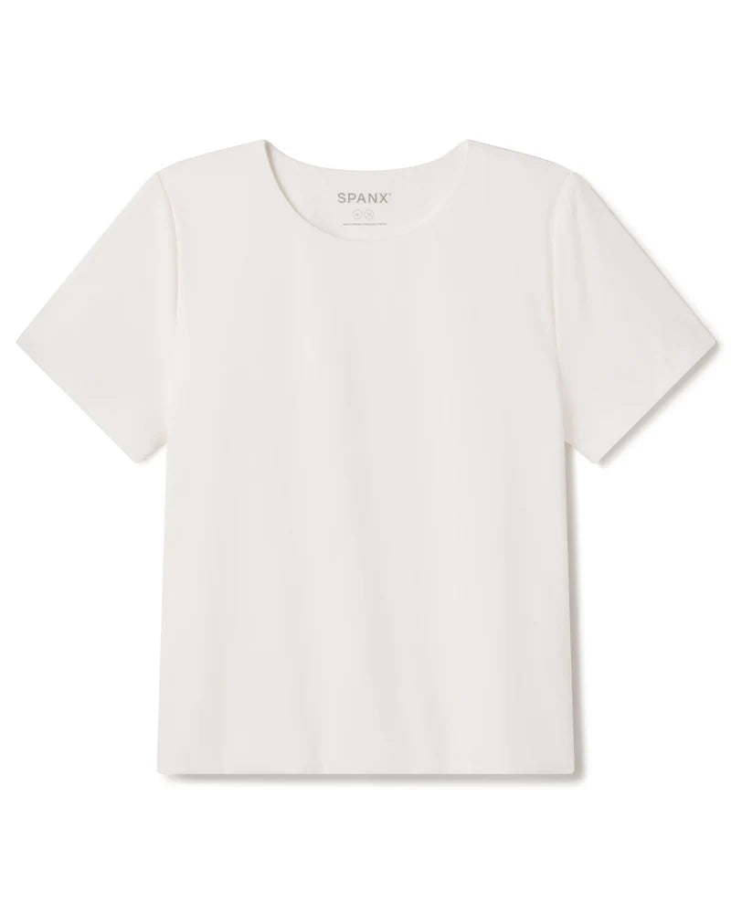 Spanx - Tee - Spanxsmooth Jersey Crewneck - White - Findlay Rowe Designs