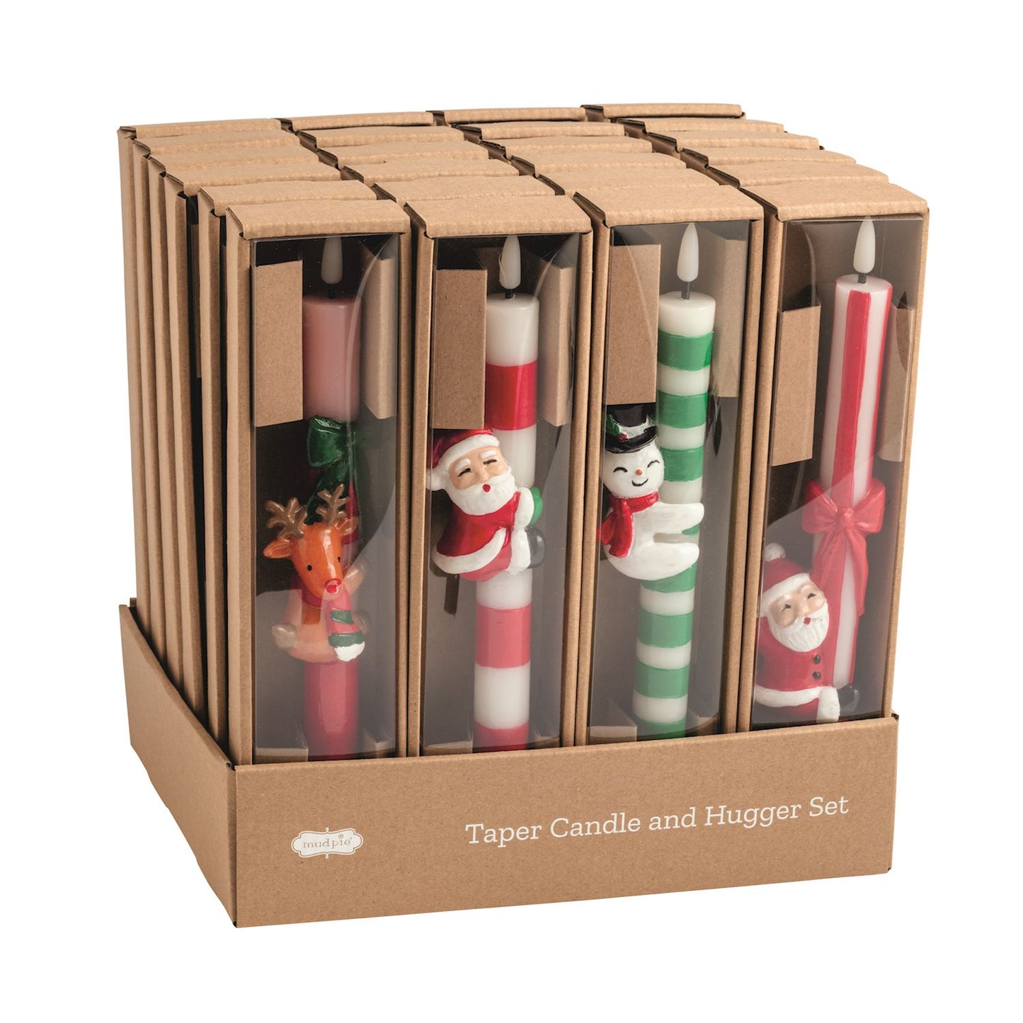 Mud Pie - Taper Candle - Flameless - Christmas Candle Hugger Set - Findlay Rowe Designs
