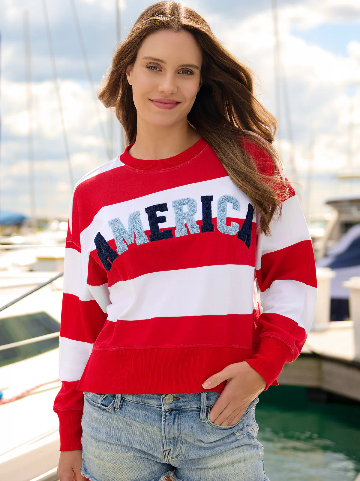 Shiraleah - Sweatshirt - America Rugby Stripe - Findlay Rowe Designs