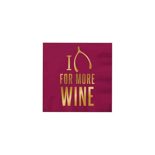 Cocktail Napkin - I Wish for More Wine