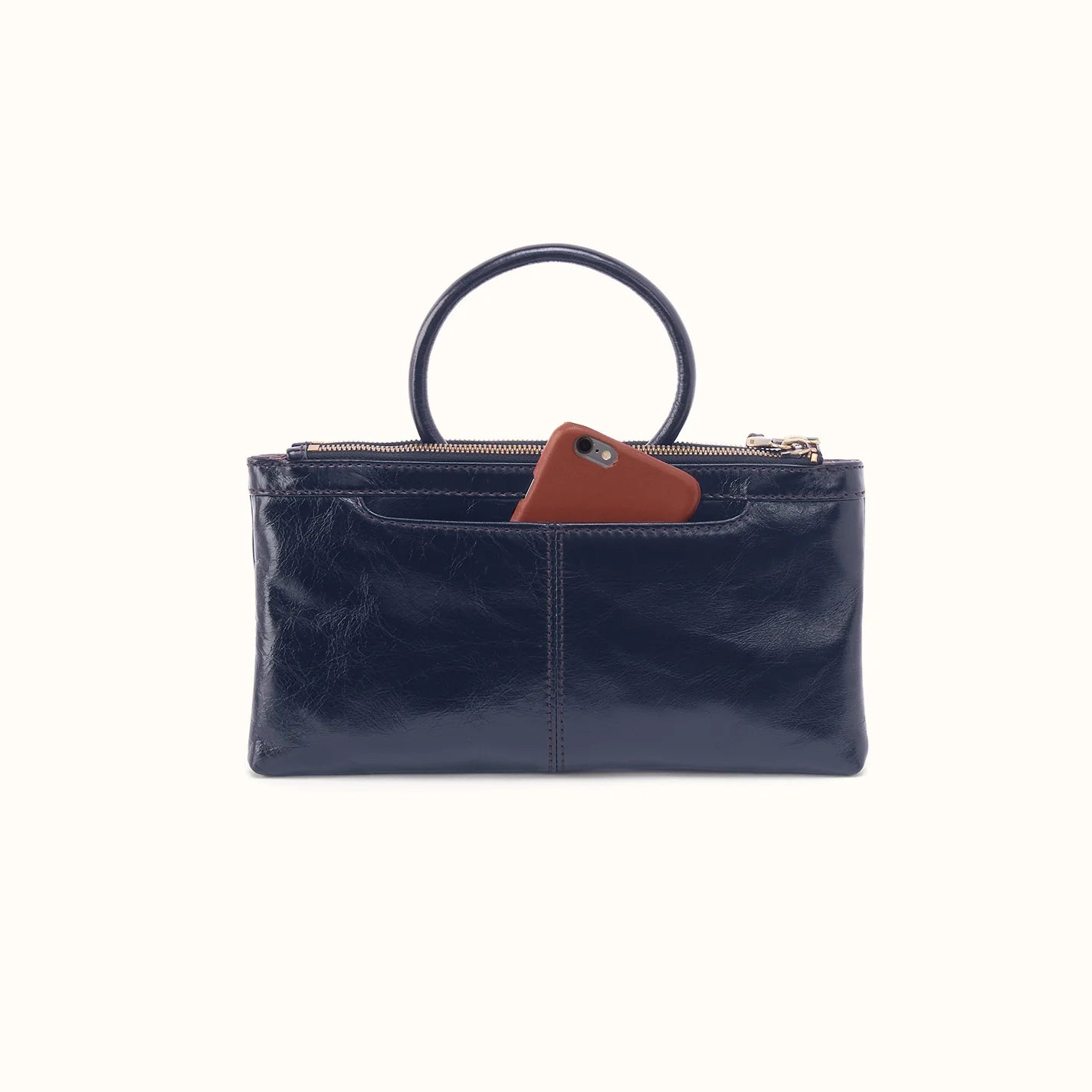 Hobo - Sable Crossbody - Polished Leather - Ink Navy