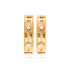 Earrings - Berry Hammered Hoops - Gold - Cubic Zirconia - Findlay Rowe Designs