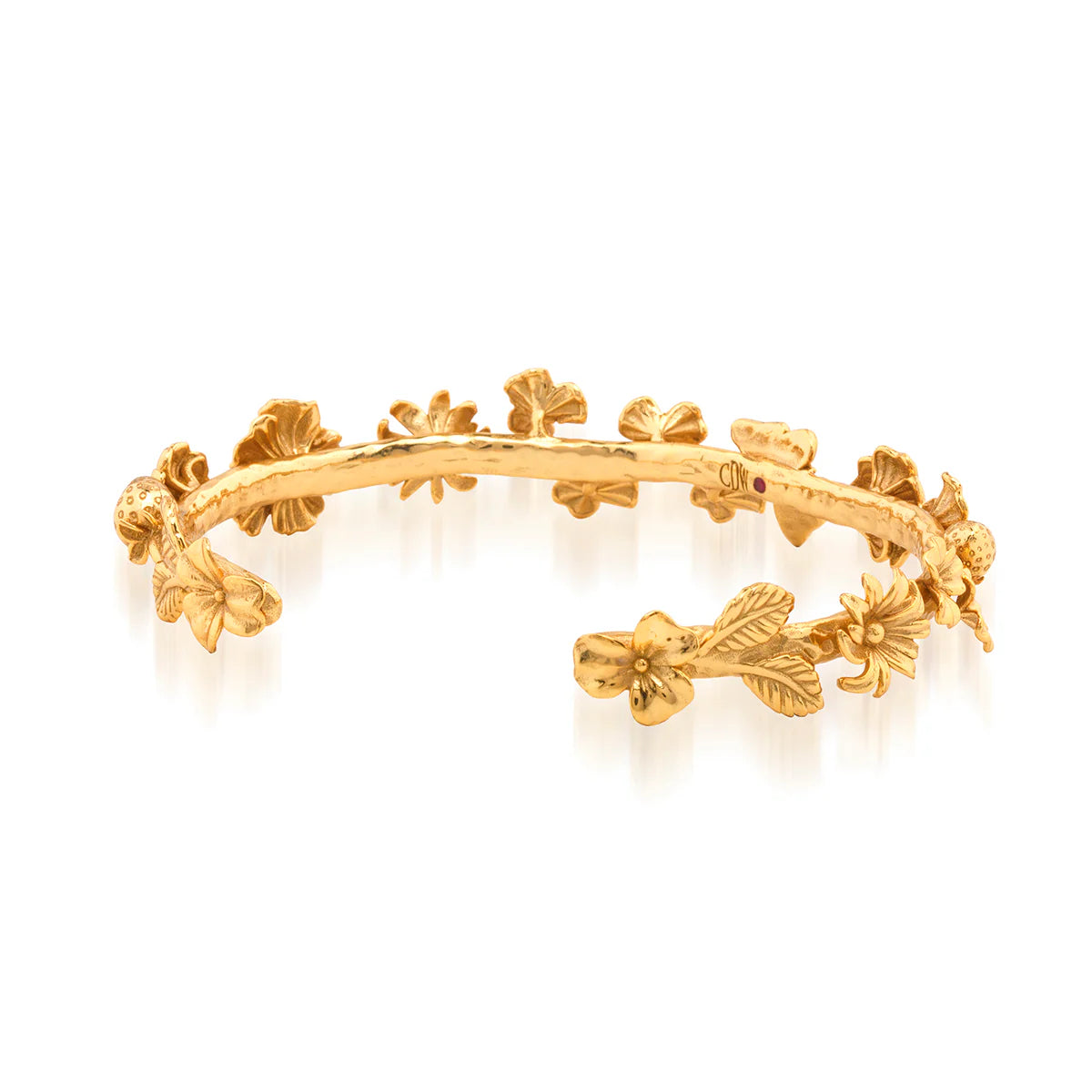 Capucine de Wulf - Bracelet - Meadow Walk Flowers Petite Cuff - Gold - Findlay Rowe Designs