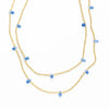 Ink & Alloy - Necklace - Portia Brass Necklace With Glass Beads - Blue - Findlay Rowe Designs