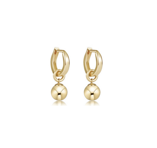 Enewton - Huggie Gold 0.5" Hoop - Classic Gold 8mm Charm - Findlay Rowe Designs