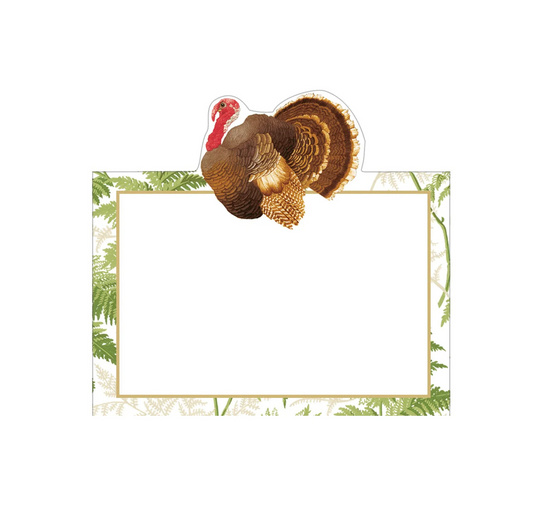Caspari - Place Cards - Turkey Among Ferns