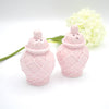 Salt & Pepper Set - Textured Jar - Pink
