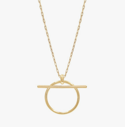 CXC- Gold Plated Circle Bar Necklace