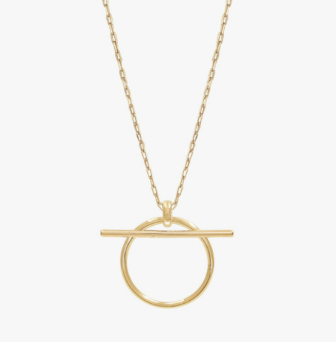 CXC- Gold Plated Circle Bar Necklace
