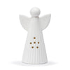 White LED Ceramic Large Angel Figure - 4x7"