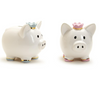 Baby's  Piggy Bank with Crown