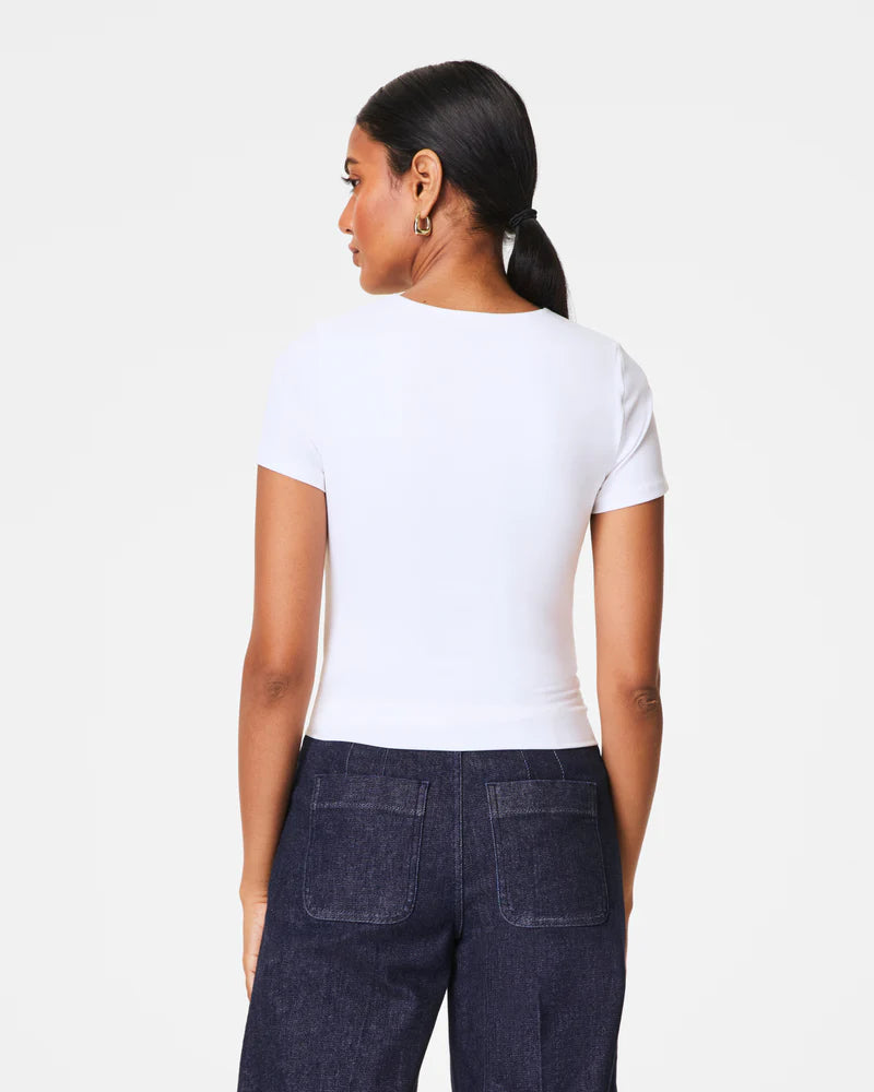 Spanx - Tee - Spanxsmooth Jersey Crewneck - White - Findlay Rowe Designs