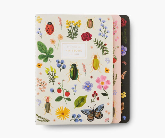 Rifle Paper- Stitched Notebook Set Curio Pattern