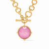 Julie Vos - Necklace - Honeybee Solitaire Necklace -  Iridescent Tourmaline Pink - Findlay Rowe Designs
