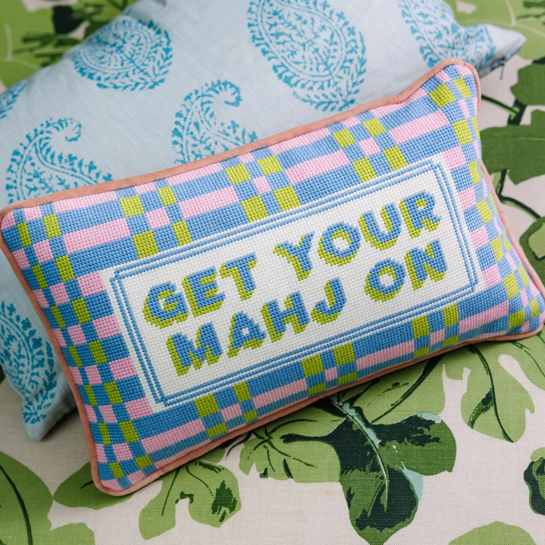 Furbish Studio - Pillow - Get Your Mahj- On - Findlay Rowe Designs