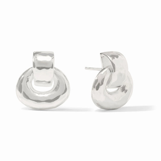 Julie Vos - Earring - Avalon Demi Doorknocker - Silver - Findlay Rowe Designs
