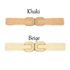 B&C Bags - Elastic Belt - Straw - Gold Trim - Findlay Rowe Designs