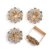 Napkin Rings - Jeweled Wreath Square - Set of 4 Gift Boxed - Findlay Rowe Designs