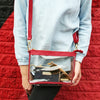 Large Clear Stadium Crossbody - Red - Findlay Rowe Designs