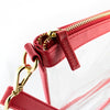 Large Clear Stadium Crossbody - Red - Findlay Rowe Designs