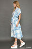 Dress - Toile Print Midi - Blue - Findlay Rowe Designs